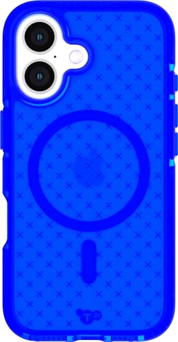 Image of Tech21 EvoCheck for iPhone 16 - Compatible with MagSafe - Impact Protection Case - in Cobalt Blue