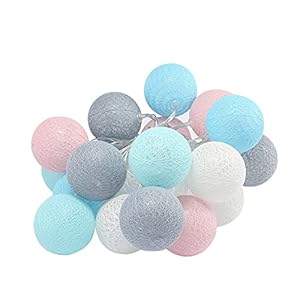 20 Katoen Ball String Fairy Nachtverlichting Kid Slaapkamer Thuiskwekerij Decor Jongens Meisjes Festival Decor Christmas