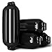 Goplus 4 Ribbed Marine Boat Fender Vinyl Bumper Dock Shield Durable (Black, 8.5" X 27")