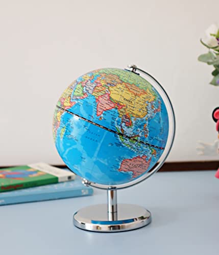 TOPGLOBE 14cm Mappamondo - Mappa Inglese - con