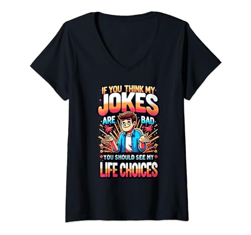 Photo de Comedy Casualty Bad Life Choice Funny Blagues Raton Laveur Meme T-Shirt avec Col en V