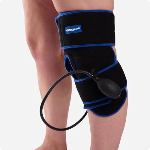 Cold Compression Wrap Pack for the Knee – Medical Combination Ice Cold Gel and Compression Therapy for Knee Injuries, Swelling, Post-Op Care, Torn Cartilage, Sprains, Arthritis, Ligament Damage etc