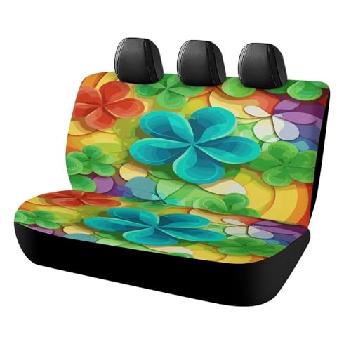 Funda de asiento de coche contra arañazos: trébol arcoíris para un SUV duradero