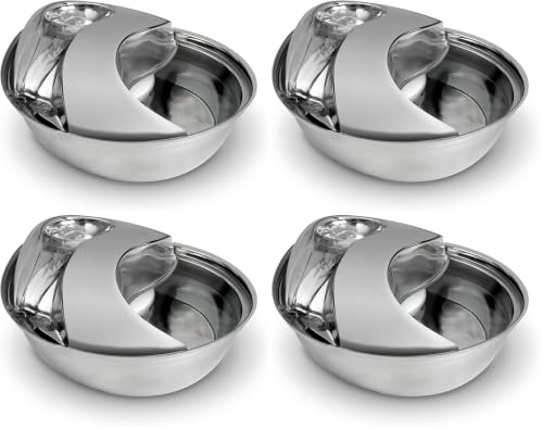 Image of Pioneer Pet Stainless Steel Fountain Raindrop Design, 60oz (Pack of 4)