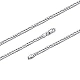 cadena de plata italiana precio ♔ 3 mm de ancho, 61 cm de largo. Collar de Plata Delgado y Fino para Hombres; Cadena Plata de Ley para Mujeres. Le Sugeremos que de primer paso Confirme la Circunferencia del Cuello y Después Seleccione la longitud Cómoda y Adecuada para un Collar. 7 Largos de Cadenas de Plata: 36 cm - 46 cm - 51 cm - 55 cm - 61 cm - 66 cm - 71 cm
