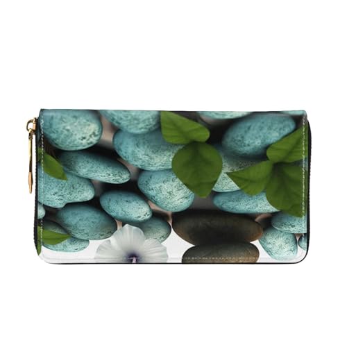 Cobblestone Zen Flowers Women's Wallet Large Capacity Credit Card Holder Zip Phone Clutch Ladies Travel Purse2