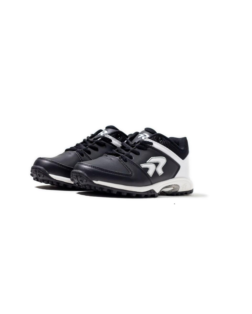 Ringor RIP-IT Flite Softball Turf Shoes - Lightweight and Durable Softball Shoes for Women - Black and White - Size 7.5