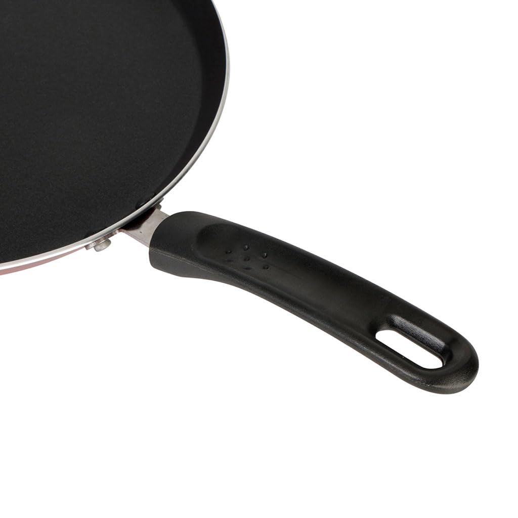 Sitram 712389 - Pentola in alluminio pressato, Ø 28 cm, rivestimento antiaderente, colore rosso metallizzato, padella per pancake a induzione, per tutti i piani