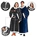 Giggling Getup Wearable Blanket Hoodie for Women Men Gifts for Women Mom Wife Sherpa Fleece Long Hooded Blanket Sweatshirt Cozy Sherpa Wearable Throw with Pocket & Sleeves for Adult Standard Dark Grey
