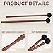 Tongue Drum Mallets, Glockenspiel Mallets, Rubber Xylophone Mallet Percussion with Wood Handle, Bell Mallets Glockenspiel Sticks