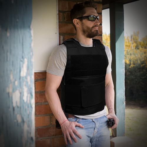 Taeku Taktische Weste, Outdoor Militär Schutzweste CS Airsoft Paintball Weste Einstellbare Tactical Vest Schutz Weste für Trainings Jagd Spiel Arbeiten (Groß)
