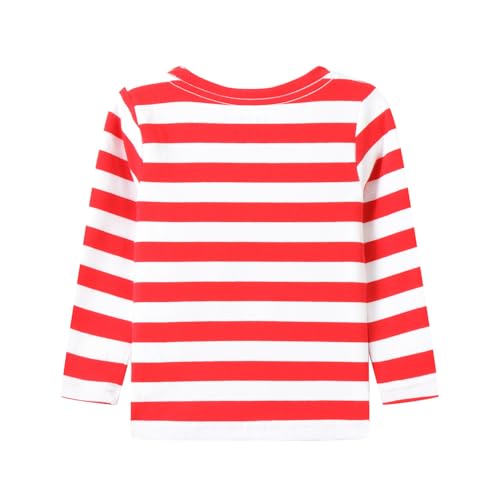 Mud Kingdom Boys Striped T-Shirts Long Sleeve Crewneck Tee for Boys Casual2