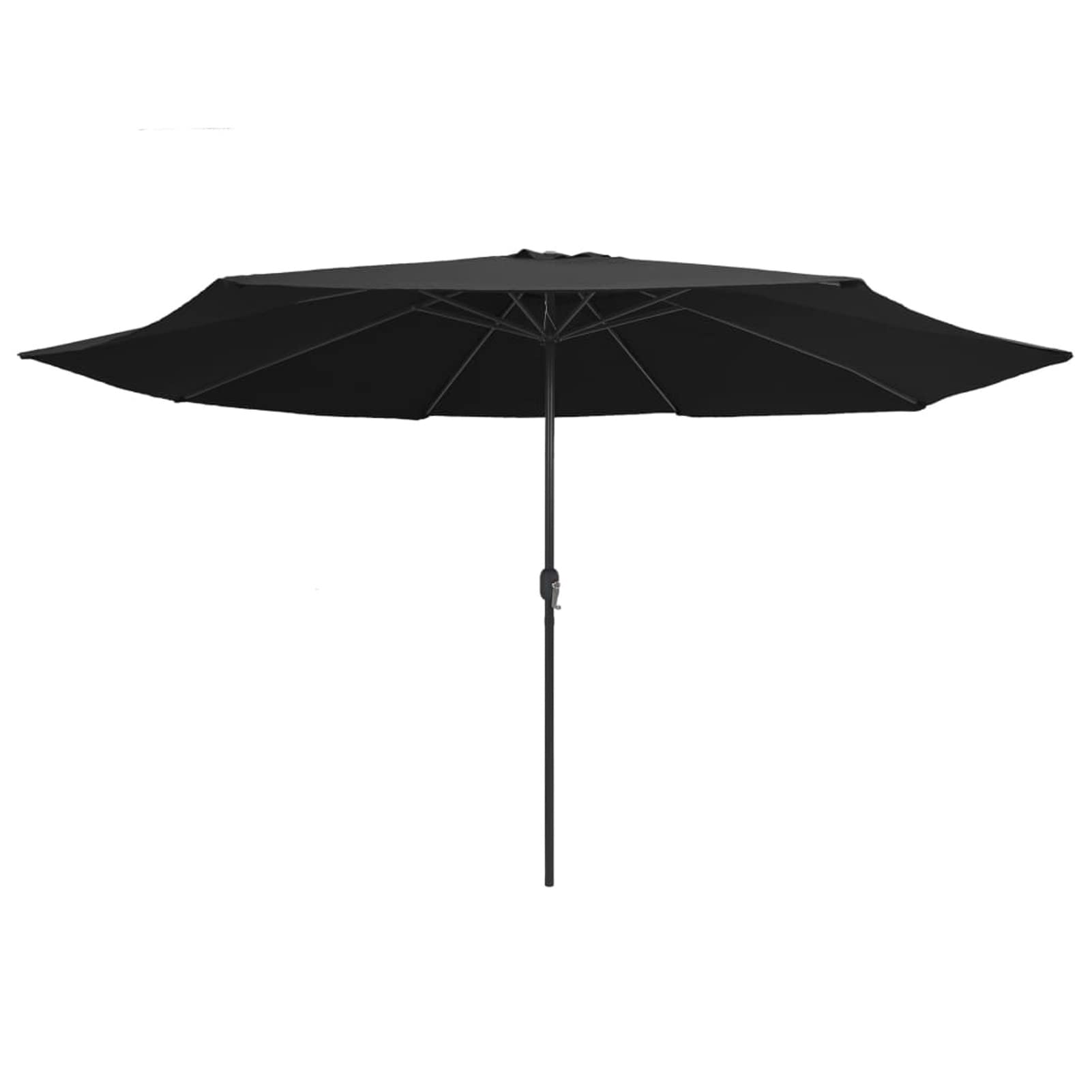 ShGaxin parasol de jardin manche métal noir 400 cm, parasols de piscine et terrasse extérieur