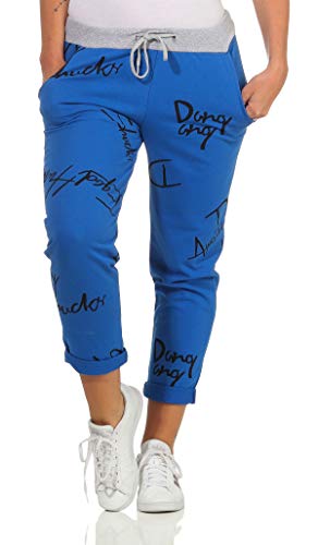 Pantalon de jogging femme baggy style boyfriend imprimé pour le sport