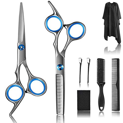 Preisvergleich Produktbild Haarschere, Scheren-Sets, Premium Scharfe Friseurscheren, Friseurscheren aus Edelstahl zum Ausdünnen und Strukturieren, Modellieren Professionelle Friseur-Sets Haarschere Set