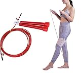 PLUS PO Springseil Kinder Springseil Fitness-Springseil Speed Skipping Rope Springseil für Erwachsene Erwachsene Springseile für Fitness red,3m