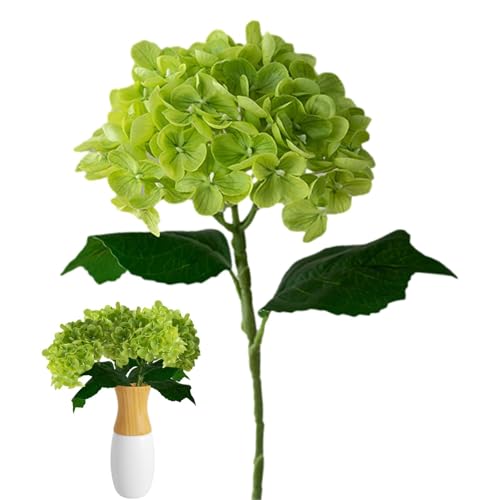 Tallos de hortensias Artificiales | Ramos de Flores de hortensias Lavables | Hortensias Frescas Cortadas duraderas - Ramos de hortensias secas para el Aniversario de San Valentín