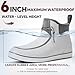 Furuian Deck Boots for Men Waterproof Rain Boots Durable Rubber Boots Comfortable Fishing Loafers Slip On Moc Toe Shoes Non Slip Boat Shoes for Fishing, Gardening, Daily, Working, Sailing, Grey 11