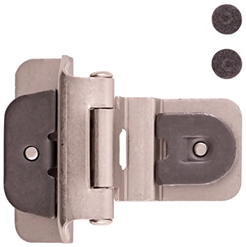 Hickory Hardware P5312-Sn-10B Hickory Hardware P5312-10Pack (10) Pairs - 3/8 Inch Inset Wrap Cabinet Door Hinges With 110 Degree Opening Angle - Total 20 #TOP2