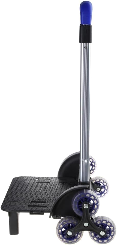 Backpack Trolley Foldable Trolley Cart 6 Wheels Rolling Luggage Carts Aluminium Alloy Luggage Hand Cart for School Bags