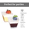Jnnzzggu 50Pcs Square Mini Plastic Dessert Cups,3.5Oz Clear Plastic Parfait... #2