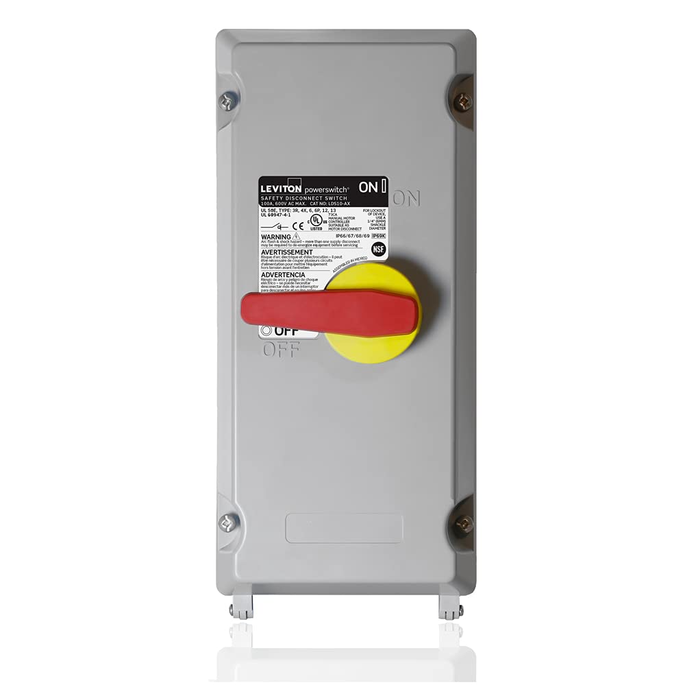 Leviton Non-Fused Powerswitch Safety Disconnect Switch, 100 Amp