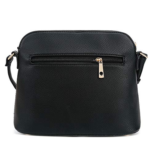Image of SG SUGU Lunar Lightweight Medium Dome Crossbody Bag Shoulder Bag with Tassel | Zipper Pocket | Adjustable Strap