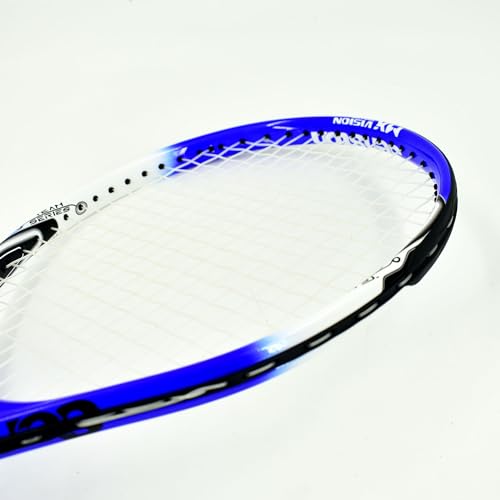Image of Senston 19 inch Tennis Racquet for Kids Children Boys Girls Tennis Rackets with Racket Cover Blue White