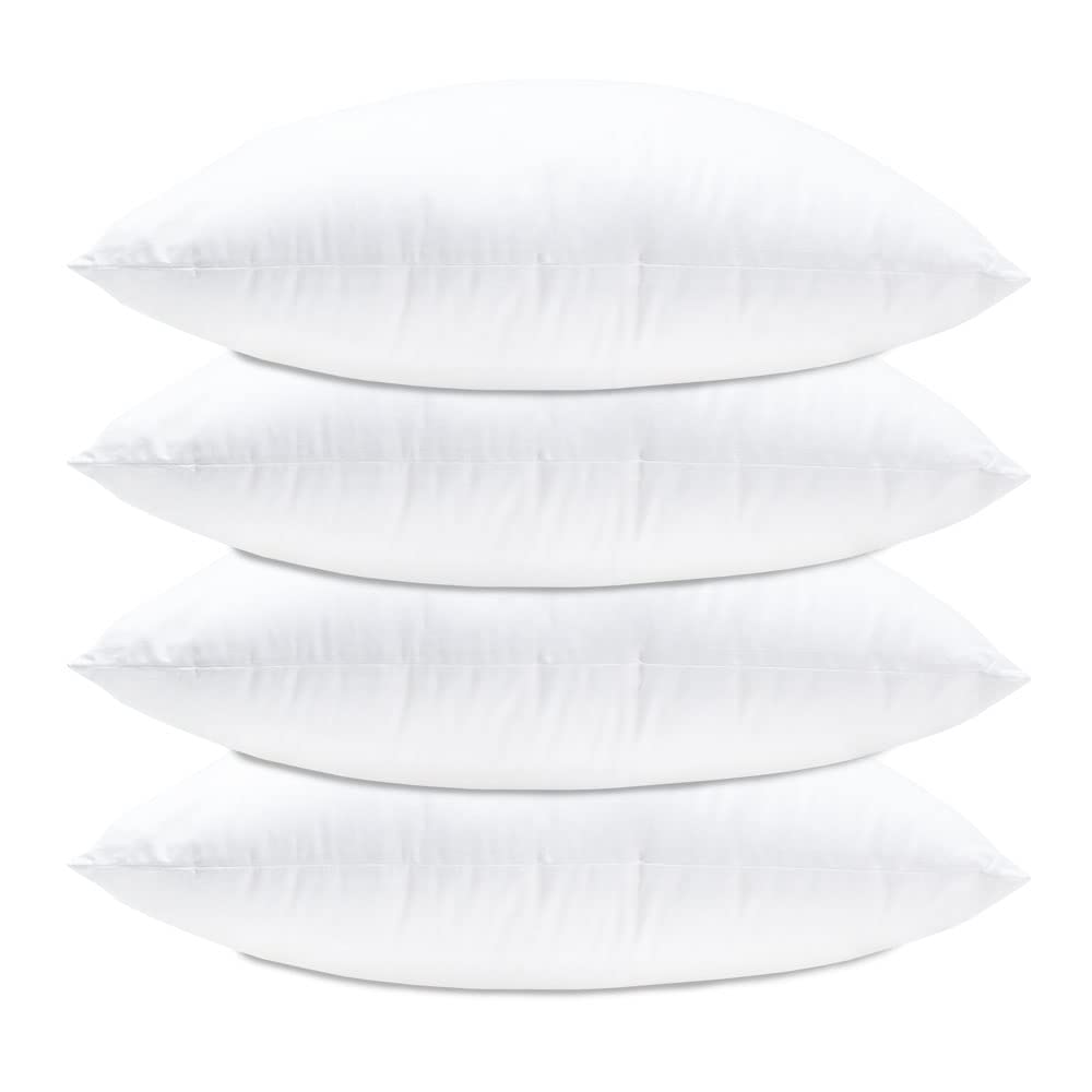 Cushion Fillers 20 x 20 Inch (50 x 50 cm) Square Cushion Pad Inserts – Microfibre Cushion with Plush Hollowfibre Filling for Sofa Cushions, Bed Cushions & Home Décor, White (Pack of 4)-picture-32