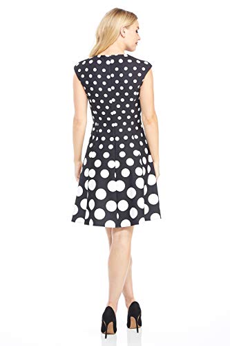 Image of London Times Womens Dresses Cap Sleeve Fit and Flare - Elegant Summer Cocktail Graduation Garden Party Wedding Guest Dress