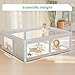Baby Playpen with Mat 50x50 Inch, Play Pen for Babies and Toddlers with Gate, Baby Fence Sturdy Safety Playpen, Indoor & Outdoor Kids Activity Center