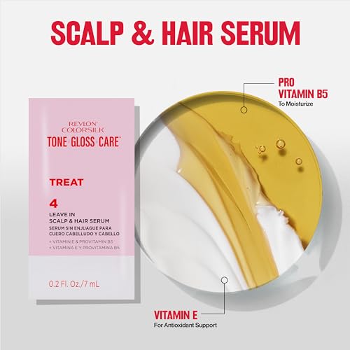 Revlon ColorSilk Tone + Gloss + Care Hair Color, Hair Dye with Leave in Scalp and Hair Serum - Image 6