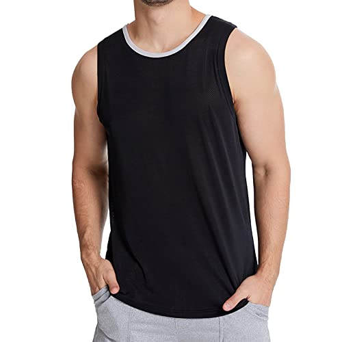 Mens Y Back Tank Tops Men Slimming Tummy Control Chest Compression Hide Gynecomastia Undershirt Shapewear Men's Dress Shirts Hiking Blouse Long Sleeve For Men Baseball Tee Shirts(Black,Small) #TOP15