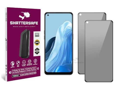 Image of Anti-Spy Privacy Tempered Glass Compatible For Oppo Reno 7 Lite [Pack of 2]. 9H Hardness, Anti-Scratch, Edge-to-Edge Protection With Easy Installation Kit & Case Friendly Fit.