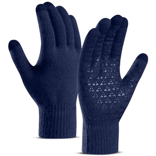 Image of TEKCOOL Winter Gloves for Men & Women with Touchscreen Finger Bike Winter Hand Gloves for Men Woolen Winter Gloves for Women Thermal Hand Gloves for Winter Warm Gloves Unisex