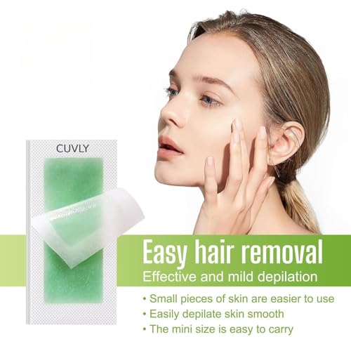 Image of Wax Strip Liposoluble Facial Wax Strips for Women - 20 Wax Strips + 4 Wax Wipes | Facial Hair Removal Face Wax Strip for Upper Lip, Eyebrows, Chin, Sidelocks Wax Hair Removal (Facial Wax Strip)