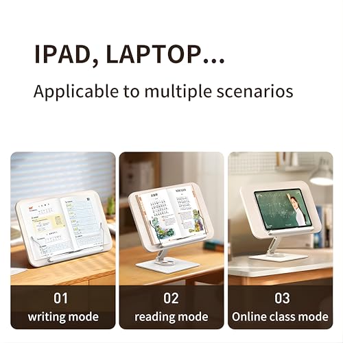 Image of Sunchhaya New Upgraded Book Stand for Reading, Writing, Painting and Used As Laptop Stand for Desk, 360 Degree Rotatable Multi-Functioal Book Reading Stand Adjustable Height-Angle (YD-11)