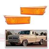MODIPIM 2 Amber Front Turn Signal Light Kit For Ford F100 F250 F350 1970-1972,Replace OEM Front Parking Lamp Housing Kit