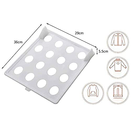 mechdel Bandeja de tela para armario, organizador de armario, tabla plegable para camisas, camisetas, jeans, estante de almacenamiento (bandeja de armario pequeña (juego de 5 piezas), gris)