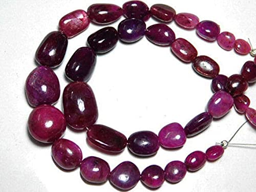 Ruby Smooth Large Nuggets 8" strand pierres de rubis naturelles pour fabrication bijoux