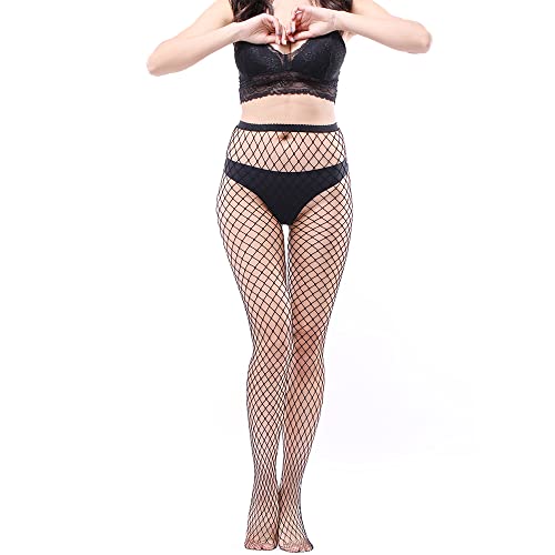 Image of KACOLOR Fishnet Stockings for Women High Waist Tights Thigh High Stockings Mesh Tights Pantyhose