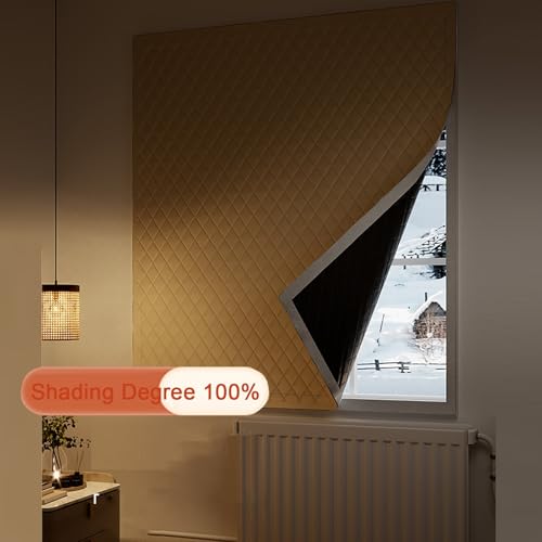 Kit de láminas de aislamiento de ventana para tapones de corrientes de aire, manta insonorizada, cortinas opacas térmicas, paneles de cubierta para una mayor eficiencia energética