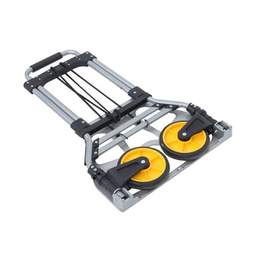 Carretilla plegable con ruedas de goma 7'' y mango telescópico miniatura 6