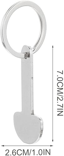 Miniatura 6 de Keycahin - 12 piezas de carrito de compras, tokens de compras, monedas, removedor de carritos de compras, llavero abridor de botellas para