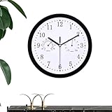 Garten- für den Außenbereich, 25,4 cm, leises rundes Design mit Thermometer und Hygrometer, dekorativ, wasserdicht, für Balkon, Terrasse, , Badezimmer, Deck, Poolbereich