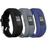 Mosstek Bands Compatible with Garmin Vivofit 3/jr/jr 2, Soft Silicone Replacement Sport Wristbands for Kids Girls Boys Women Men Small Large