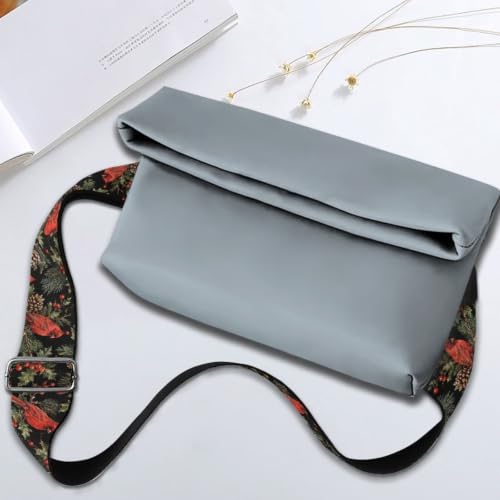 Image of Halloween Handbag Strap Canvas Purse Strap Colorful Bat Black Shoulder Strap Multicolor Bats Replacement Strap