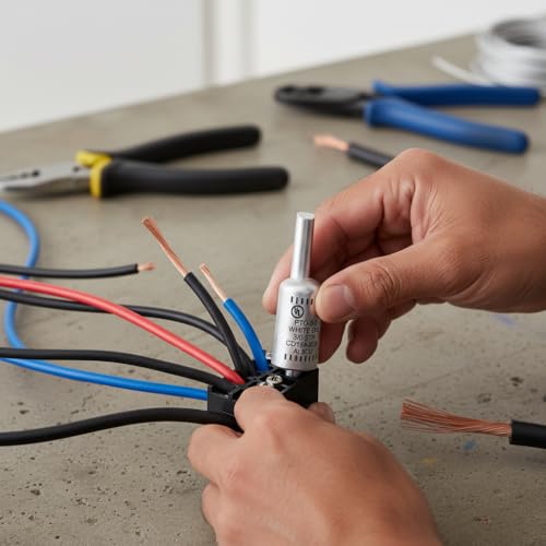 Image of Morris 90986 Offset Solid Pin Terminal Compression Type Connector with 3 /0 to 1 /0 Wire Range, 5-Pack