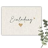 25 Einladungskarten Einladung zur Hochzeit Taufe Einladung Geburtstag Kommunion klassisches Design DIN A6 Stoff Design
