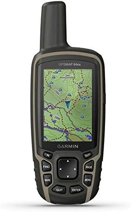 Garmin 010-02258-10 GPSMAP 64sx, Handheld GPS with Altimeter and Compass, Preloaded with TopoActive Maps, Black/Tan
